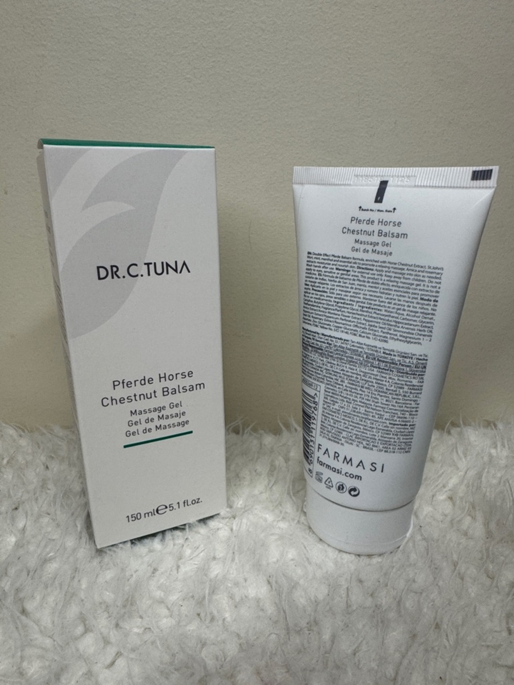 Dr. C. Tuna Pferde Horse Chestnut Balsam Massage Gel - White
